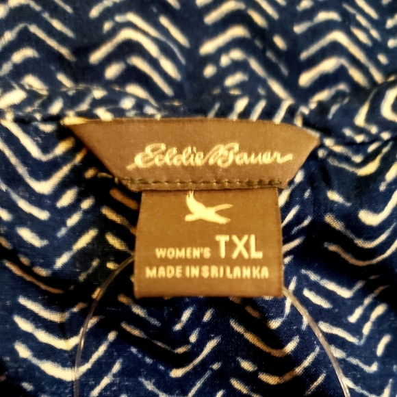 EDDIE BAUER Sunrise Sleeveless Popover Batik Blouse NWT - Picture 7 of 15